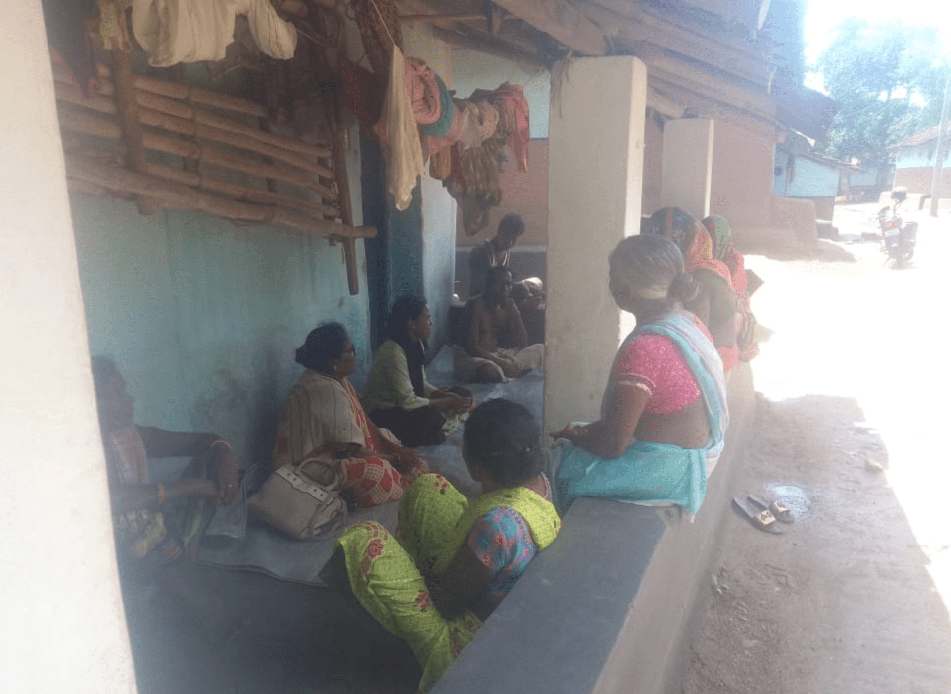 Nirmala Putul interacting with women of her Panchayat.