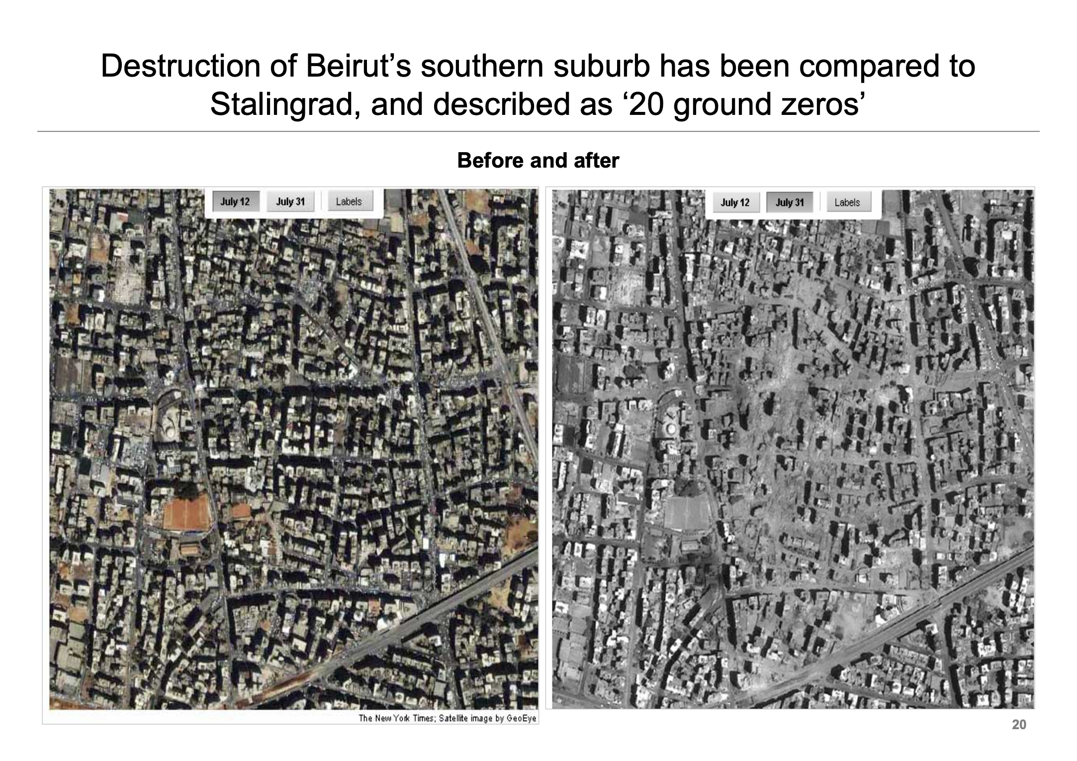 The Gaza Doctrine: Israel's destruction of Beirut, Lebanon.