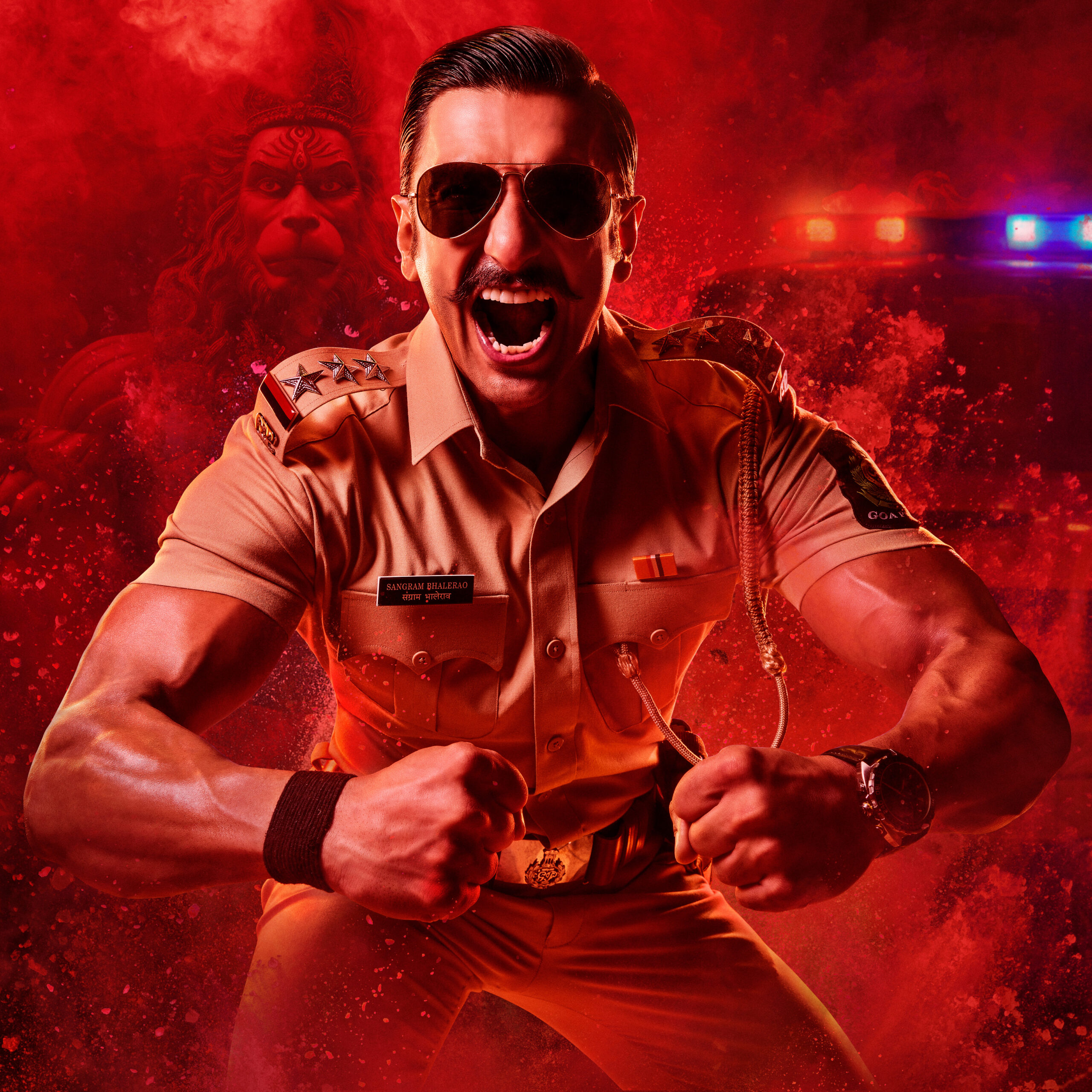 Ranveer Singh as Simmba in Singham Again.