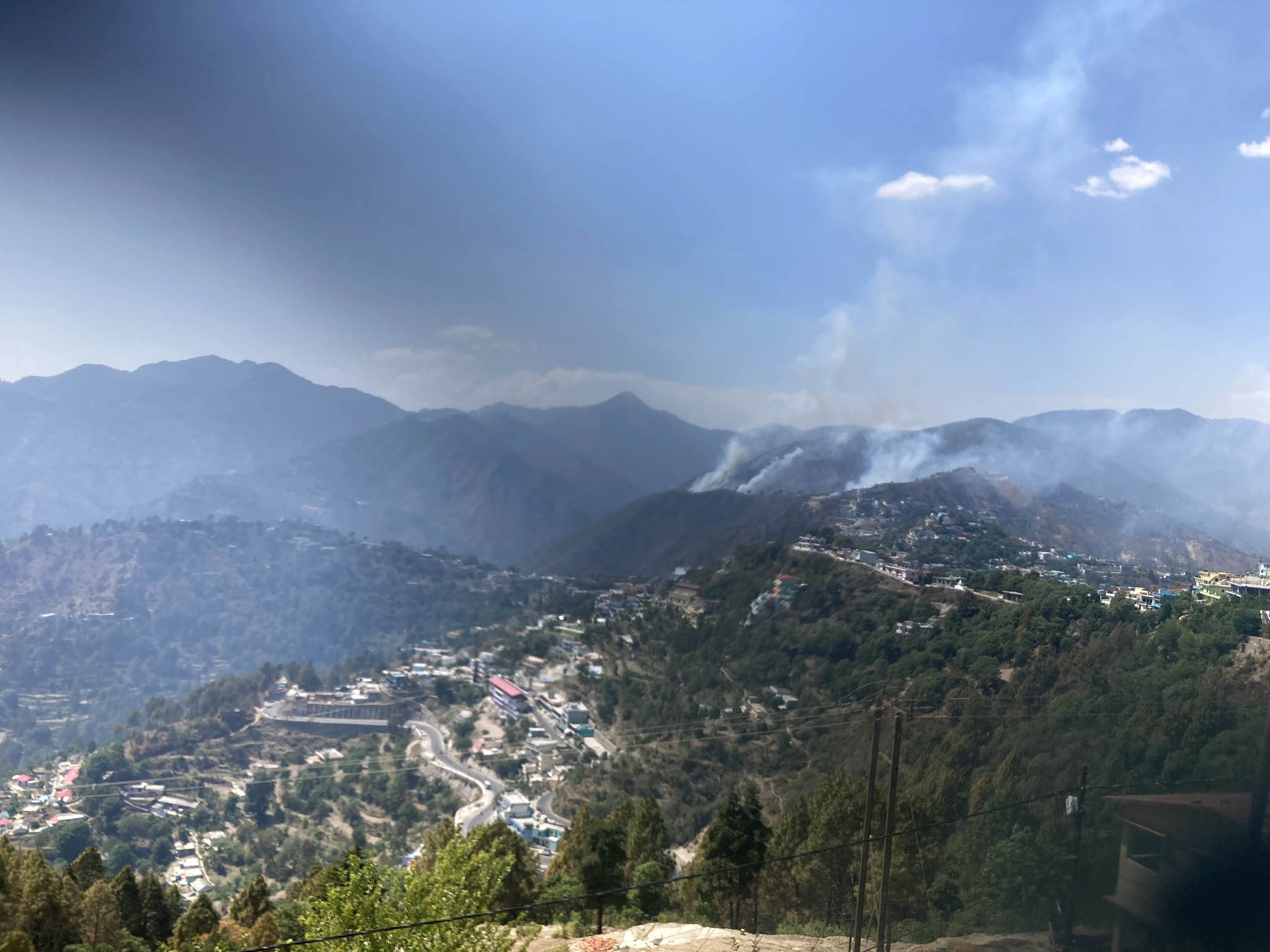 Forest fire in Uttarakhand, India