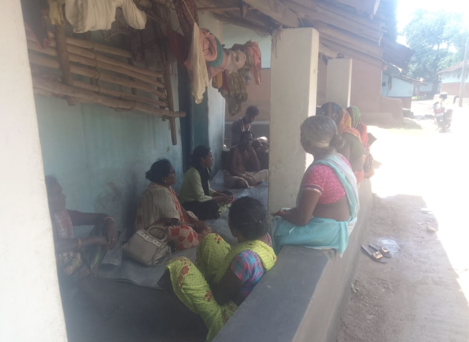 Nirmala Putul interacting with women of her Panchayat.