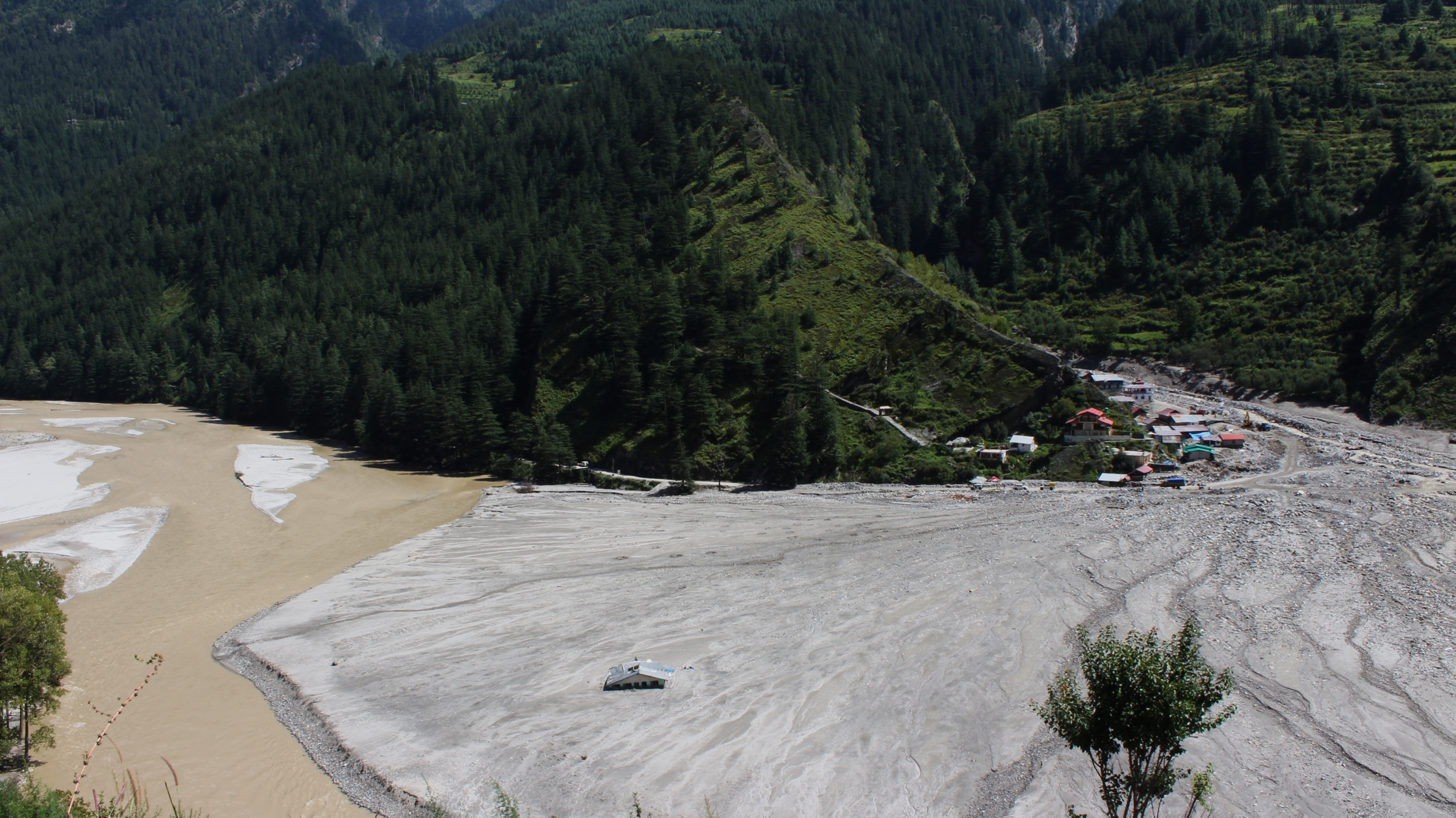 Debris from Dharali flood.