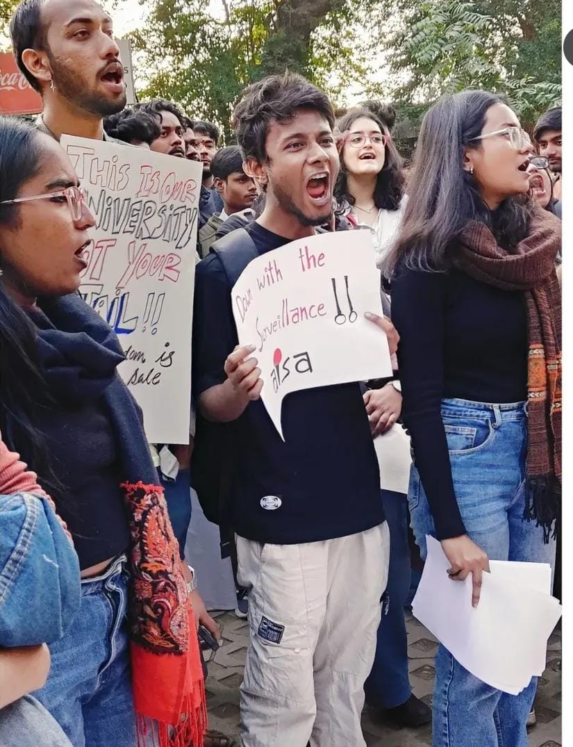 Jamia student protest.