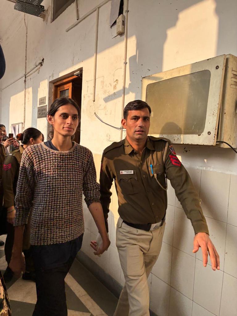 Delhi pollution protest arrested activist